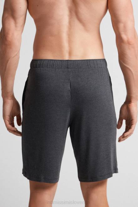 Intimissimi moški 040-temno siva mešanica oblačila 2R8X240 kratke hlače iz svile in modala