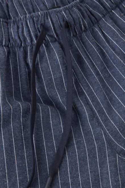 Intimissimi moški 091j črtasto modro melanž denim oblačila 2R8X198 brušene hlače v navadnem tkanju z vzorcem v črtasto denim po celotni dolžini