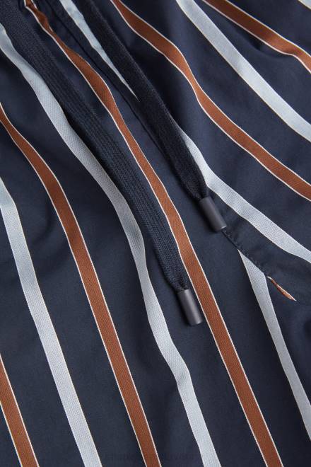 Intimissimi moški 167j-modre črte oblačila 2R8X194 črtaste bombažne hlače po celi dolžini