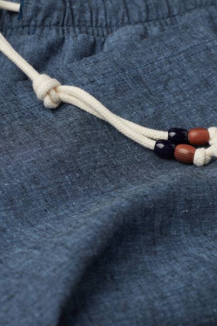 Intimissimi moški 288j-bencin modra oblačila 2R8X171 kratke hlače iz lanu in bombaža