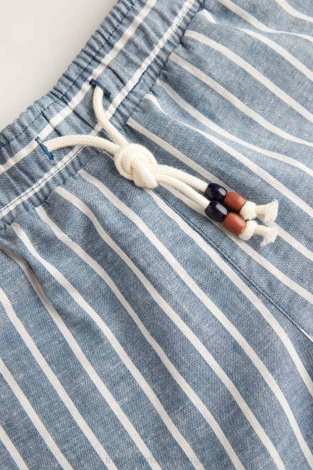 Intimissimi moški 292j-denim modre/bele lanene črte oblačila 2R8X164 črtaste lanene in bombažne hlače