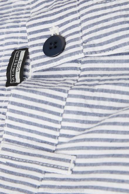 Intimissimi moški 304j-bela/modra oblačila 2R8X175 seersucker kratke hlače