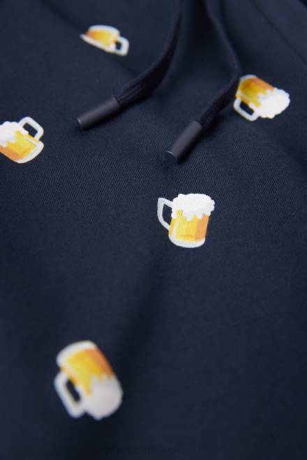 Intimissimi moški 369j-blu notte st.birre oblačila 2R8X168 bombažne hlače po celi dolžini s potiskom piva