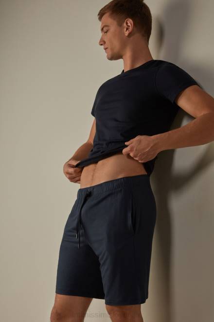 Intimissimi moški 800-polnočno modra oblačila 2R8X239 kratke hlače iz svile in modala