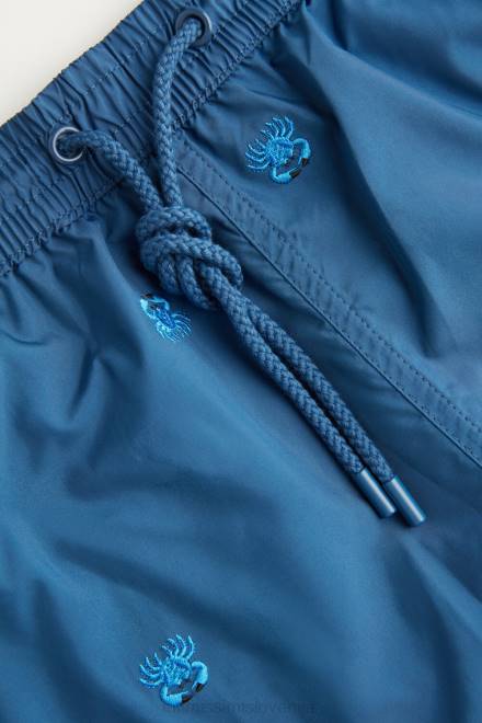 Intimissimi moški 253j-rakovica vezenje pacifiško modra oblačila 2R8X407 kopalke z vezenjem rakovice