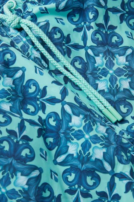 Intimissimi moški 261j-modrenozelen maroški tisk oblačila 2R8X425 modre kopalke z maroškim potiskom