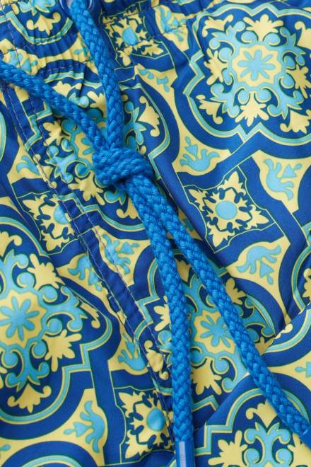 Intimissimi moški 262j-majolika tisk rumena oblačila 2R8X424 rumene kopalke s potiskom maiolike