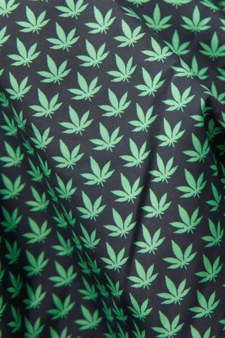 Intimissimi moški 270j-mikro marihuana-potisk črn oblačila 2R8X416 kratke kopalke z mikro potiskom listov