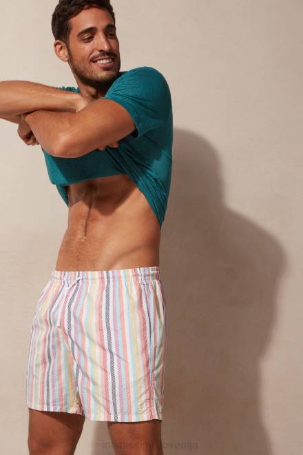 Intimissimi moški 276j - tisk z večbarvnimi črtami oblačila 2R8X426 večbarvne črtaste kopalke