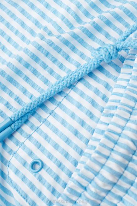 Intimissimi moški 279j-bianco/azzurro oblačila 2R8X439 črtaste kopalne kratke hlače seersucker