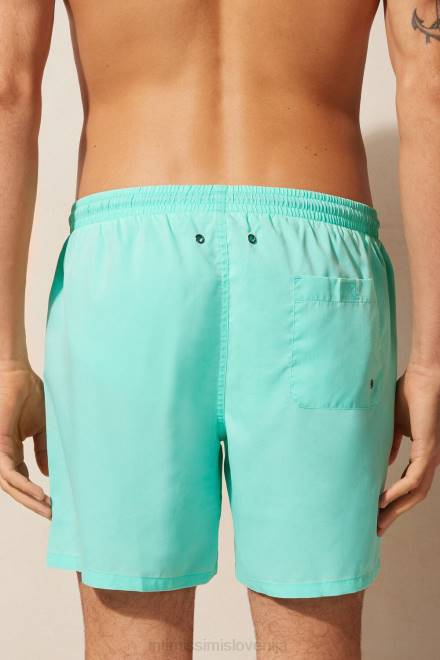 Intimissimi moški 282j-delave poletno zelena oblačila 2R8X442 stone washed kopalne kratke hlače