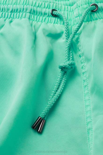 Intimissimi moški 282j-delave poletno zelena oblačila 2R8X442 stone washed kopalne kratke hlače