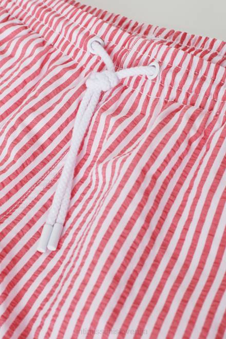 Intimissimi moški 939i-bela/rdeča oblačila 2R8X448 črtaste kopalne kratke hlače seersucker