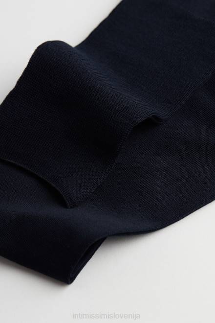 Intimissimi moški 016-modra nogavice 2R8X395 dolge satenske bombažne nogavice