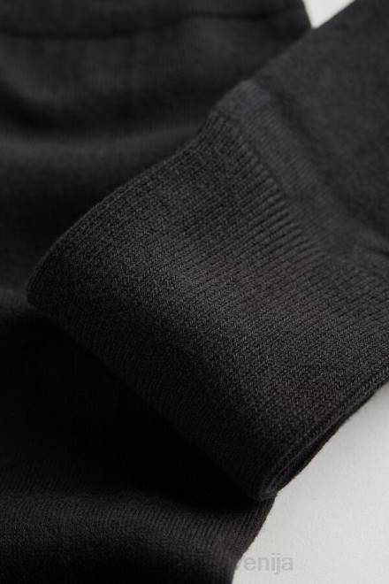 Intimissimi moški 019-črna nogavice 2R8X376 dolge tople bombažne nogavice