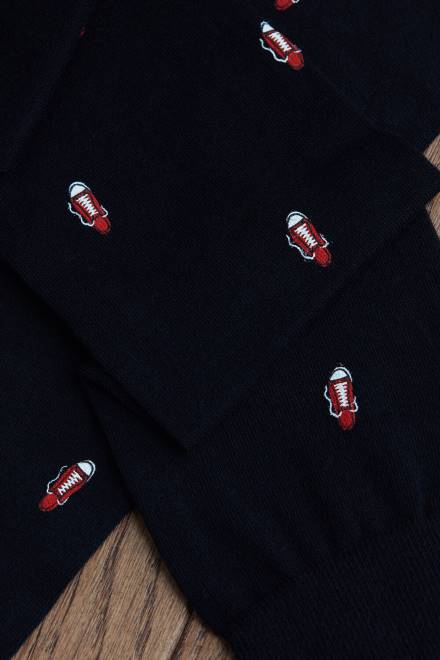 Intimissimi moški 198j-potisk čevljev črn nogavice 2R8X326 dolge vzorčaste bombažne nogavice