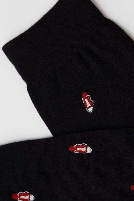 Intimissimi moški 198j-potisk čevljev črn nogavice 2R8X326 dolge vzorčaste bombažne nogavice