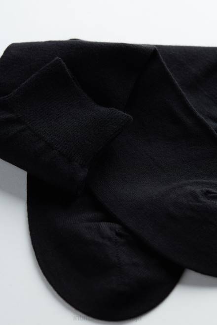 Intimissimi moški 019-črna nogavice 2R8X378 kratke tople bombažne nogavice