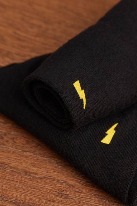 Intimissimi moški 197j-tisk strele črn nogavice 2R8X324 kratke vzorčaste bombažne nogavice