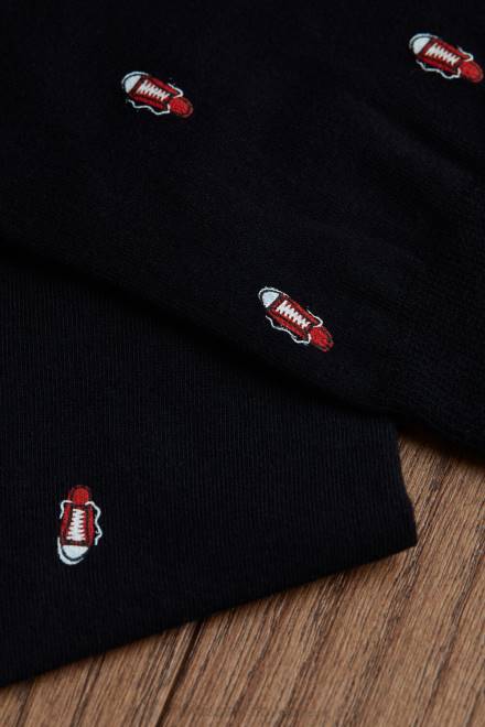 Intimissimi moški 198j-potisk čevljev črn nogavice 2R8X327 kratke vzorčaste bombažne nogavice