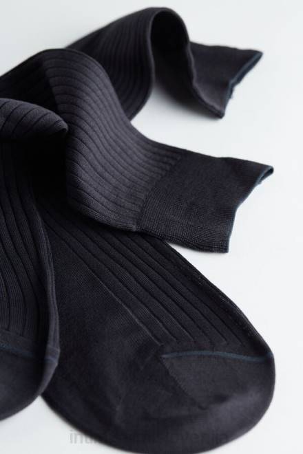 Intimissimi moški 780-ogljeno siva nogavice 2R8X386 kratke rebraste bombažne nogavice