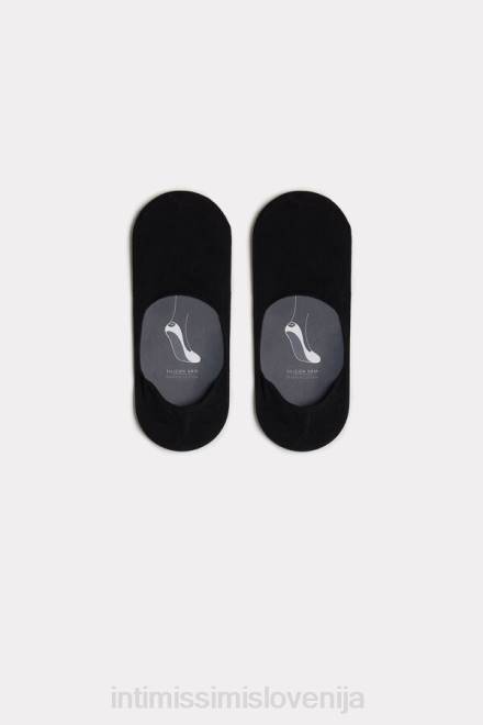 Intimissimi moški 019-črna nogavice 2R8X391 raztegljive bombažne nogavice