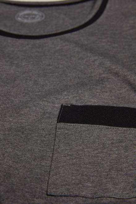 Intimissimi moški 5227-ogljeno siv melanž oblačila 2R8X307 dolga osnovna bombažna pižama supima