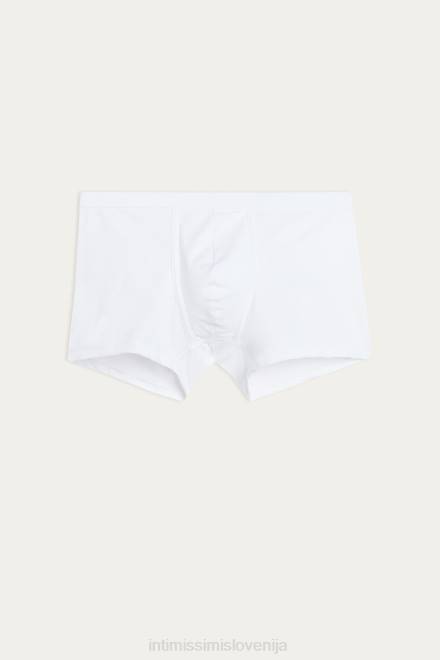 Intimissimi moški 001-bela spodnje perilo 2R8X140 ohlapne bombažne boksarice supima