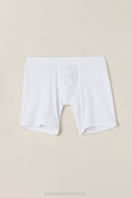 Intimissimi moški 001-bela spodnje perilo 2R8X54 dolge raztegljive boksarice supima iz bombaža