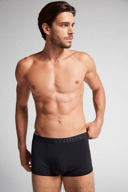 Intimissimi moški 019-črna spodnje perilo 2R8X148 boksarice iz mikrovlaken z logotipom