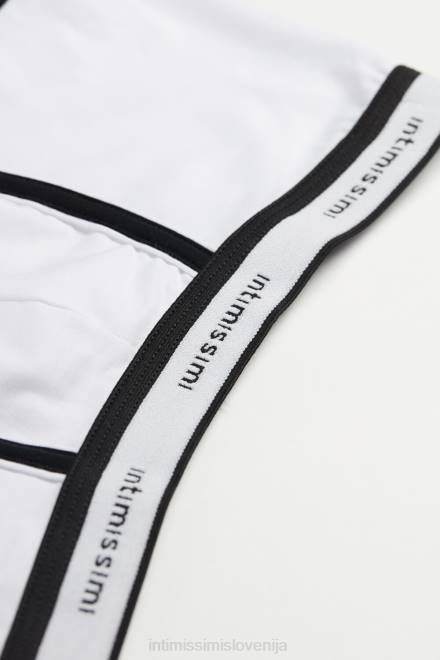 Intimissimi moški 143i-črno/bela spodnje perilo 2R8X93 bombažne boksarice iz raztegljivega supima z detajlom logotipa