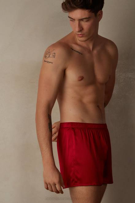 Intimissimi moški 1473-rdeča spodnje perilo 2R8X90 svilene boksarice