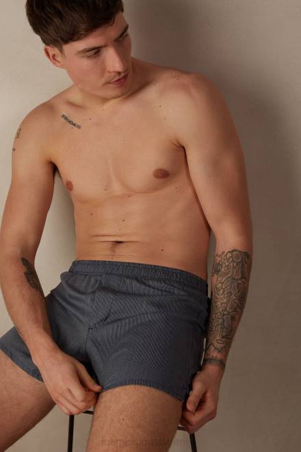 Intimissimi moški 173j-modra igla spodnje perilo 2R8X47 boksarice s potiskom