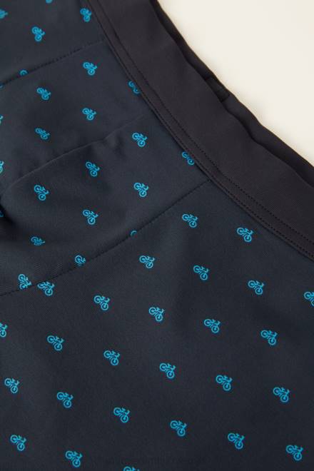 Intimissimi moški 178j-kolo-tisk polnočno modra spodnje perilo 2R8X46 boksarice za kolo iz mikrovlaken