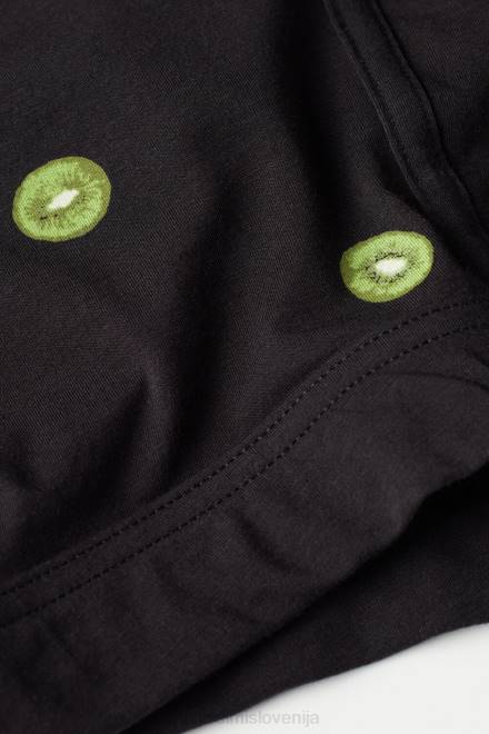 Intimissimi moški 316j-kivi sadje-potisk črn spodnje perilo 2R8X28 Boksarice iz naravnega bombaža supima s potiskom kivija