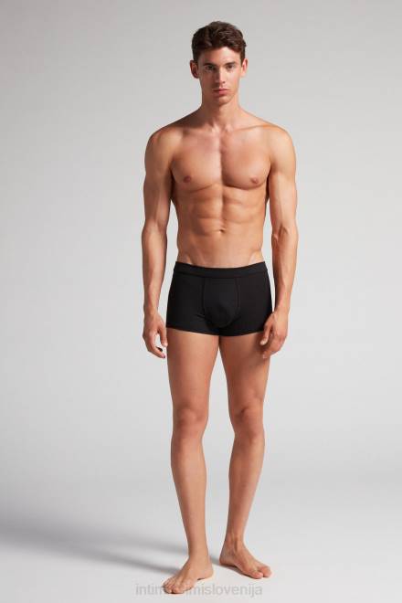 Intimissimi moški 365j-nero st.pois verde scuro spodnje perilo 2R8X16 naravne sveže bombažne boksarice supima z mikro pikami