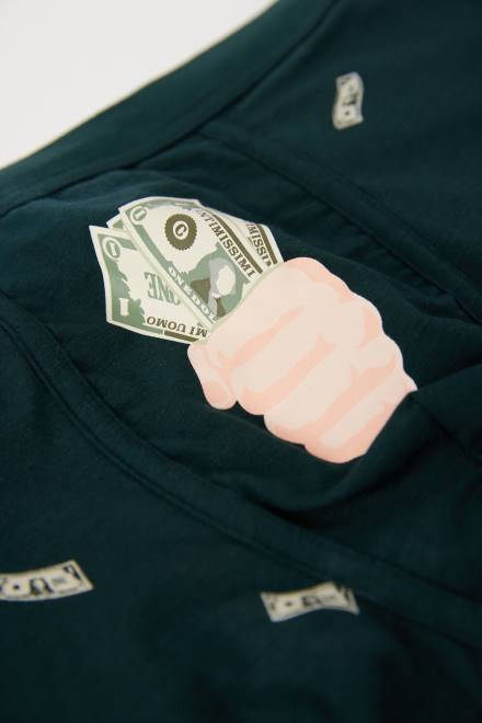 Intimissimi moški 370j-verde scuro st.soldi spodnje perilo 2R8X2 boksarice za denar iz naravnega svežega supima bombaža