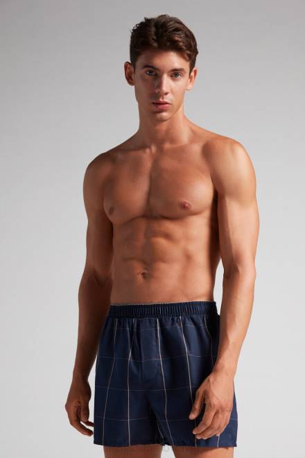 Intimissimi moški 374j-kara dvobarvna spodnje perilo 2R8X14 boksarice s potiskom