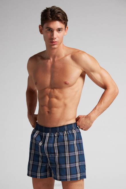 Intimissimi moški 375j-check srednje modra/nero spodnje perilo 2R8X13 boksarice s potiskom