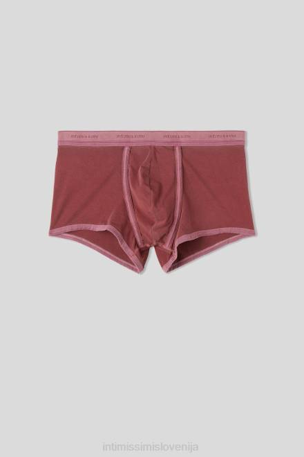 Intimissimi moški 392j-bordeaux del spodnje perilo 2R8X9 naravne sveže bombažne boksarice supima z logotipom
