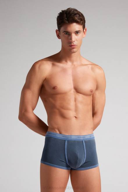 Intimissimi moški 394j-blue plin del spodnje perilo 2R8X6 naravne sveže bombažne boksarice supima z logotipom