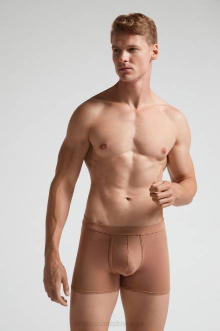 Intimissimi moški 417i-srednje bež spodnje perilo 2R8X75 naravne sveže bombažne boksarice Supima