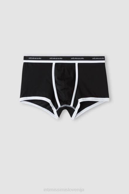 Intimissimi moški 661i-nero/bianco spodnje perilo 2R8X40 naravne sveže bombažne boksarice supima z logotipom