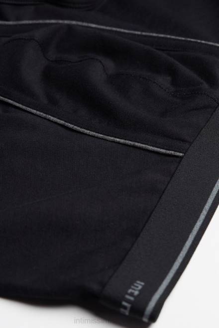 Intimissimi moški 7007-črna/ogljeno siva melanž spodnje perilo 2R8X125 bombažne boksarice supima z vidnim pasom