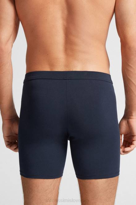 Intimissimi moški 800-polnočno modra spodnje perilo 2R8X55 dolge raztegljive boksarice supima iz bombaža
