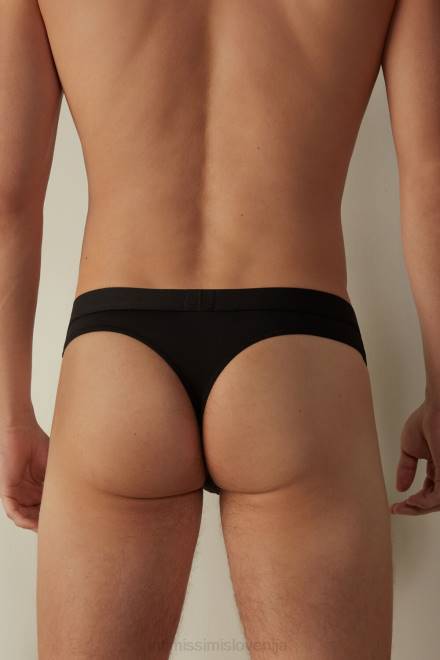 Intimissimi moški 019-črna spodnje perilo 2R8X133 tangice iz mikrovlaken z logotipom
