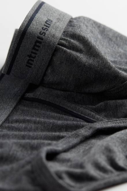 Intimissimi moški 080i-ogljeno siva melanž/modra spodnje perilo 2R8X120 supima bombažne spodnjice z vidno elastiko