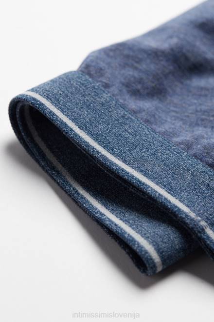 Intimissimi moški 081i-denim modra mešanica/svetlo siva mešanica spodnje perilo 2R8X118 supima bombažne spodnjice z vidno elastiko
