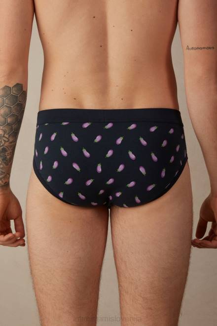 Intimissimi moški 181j-potisk jajčevca polnočno modra spodnje perilo 2R8X42 raztegljive supima bombažne spodnjice jajčevca