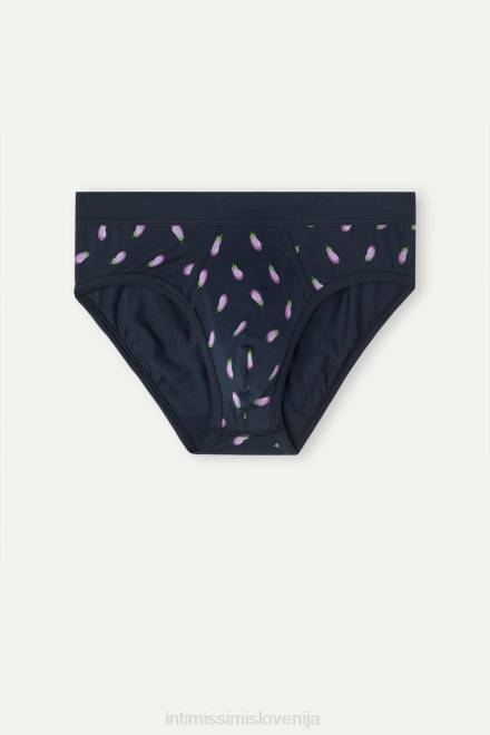 Intimissimi moški 181j-potisk jajčevca polnočno modra spodnje perilo 2R8X42 raztegljive supima bombažne spodnjice jajčevca
